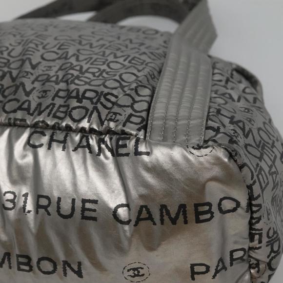 CHANEL Unlimited Tote Bag Nylon Silver CC Auth BA586 - Picture 9 of 16